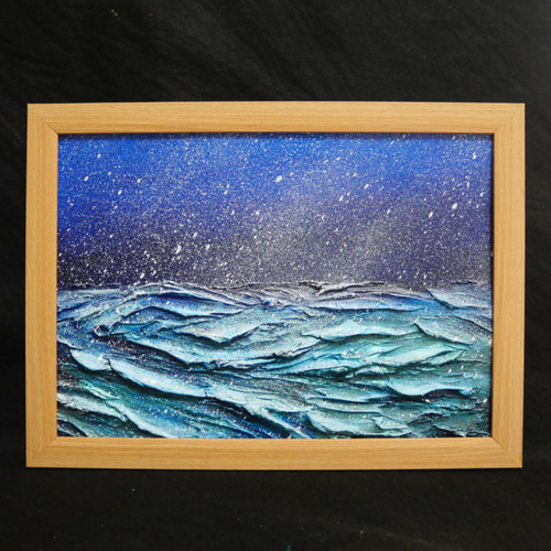 油絵 絵画 【吹雪の海 】 絵画 HR 通販 16889921｜Creema(クリーマ
