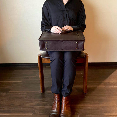 今だけ20％OFF②A本革2wayクラシック・ブリーフケース ダークブラウン