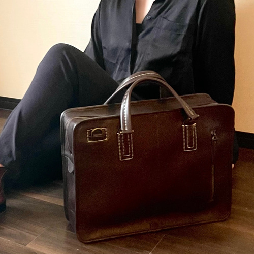 今だけ20％OFF②A本革2wayクラシック・ブリーフケース ダークブラウン