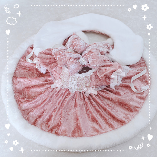 ウィッシュミーメルメルメルドール ピンクベロアwinterコスチューム