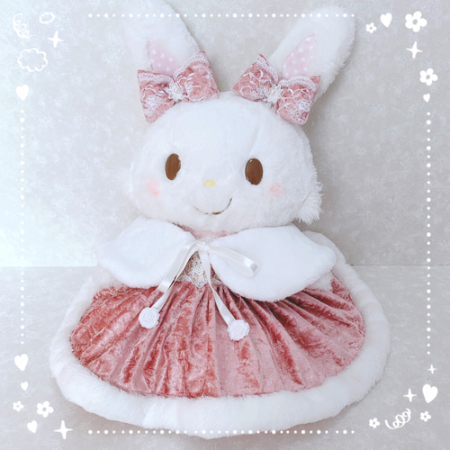 ウィッシュミーメルメルメルドール ピンクベロアwinterコスチューム