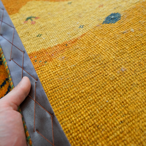 150×100cm【手織り ペルシャ絨毯ギャッベ】ギャベ 手織り絨毯