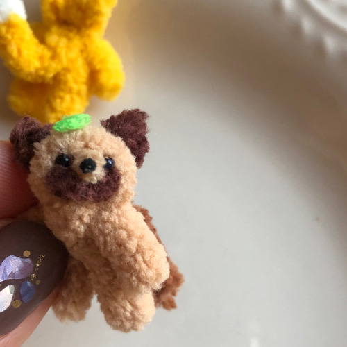 ミニチュア ぬいぐるみ キツネ タヌキ セット モールアート ぬいぐるみ