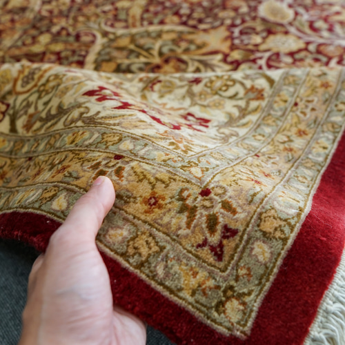 パキスタン手織り絨毯 size:257×252cm ウール ペルシャ絨毯 ダブルノッ