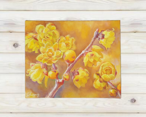 一点物】『 はちみつ色の世界 』油絵 油彩 油画 絵画 インテリアアート