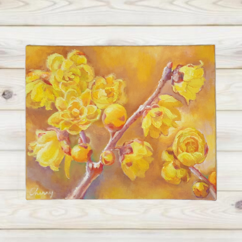 一点物】『 はちみつ色の世界 』油絵 油彩 油画 絵画 インテリアアート