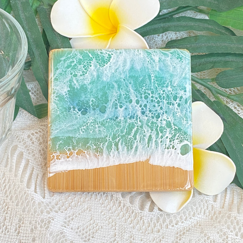 2枚セット【Scraps the ocean】オーシャンレジンアートコースター