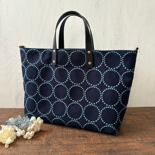 Lサイズ A4サイズ対応 ミナペルホネン dop タンバリン 機能的なトート