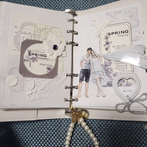 軽レトロ風ジャンクジャーナルノート 完成品 ハンドメイド A6サイズ