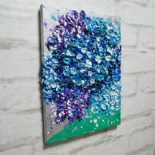 油絵 油彩 油彩画 絵 絵画 【梅雨の花】 絵画 HR 通販 16075649