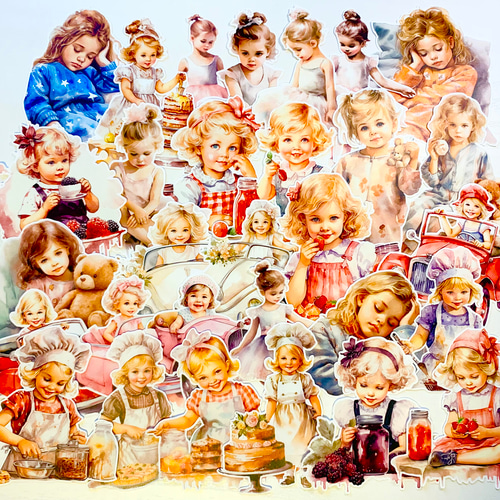 レトロガール【B】ダイカット30枚 No.247 おすそ分けファイル