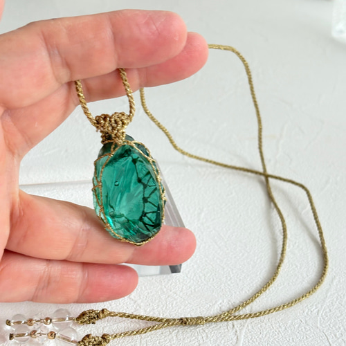 ペンダントトップ 天然石 大きめ 金属アレルギー対応 大人かわいい