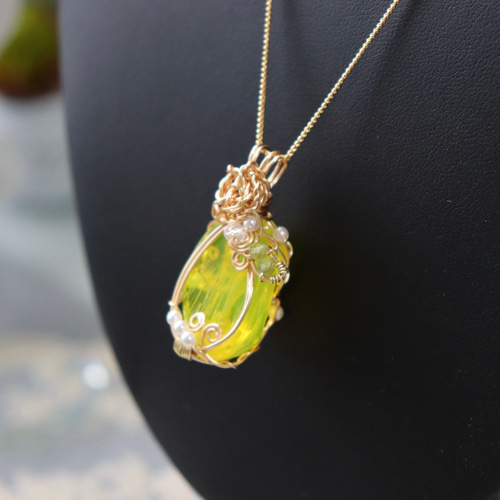 アンダラクリスタル✧ワイヤージュエリーネックレス✧ペンダント