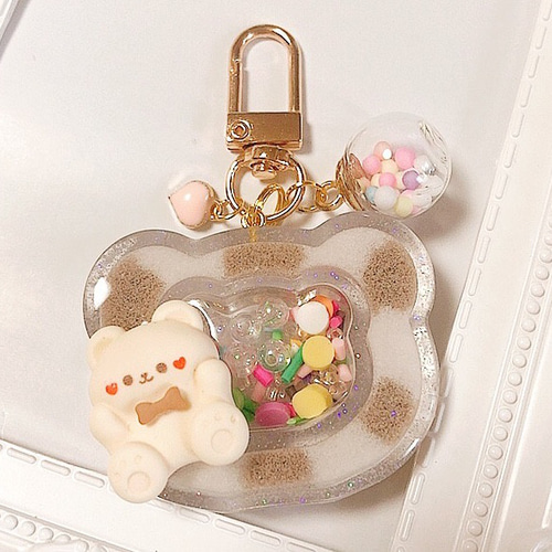 もふもふくまちゃんシェイカー◇シャカシャカキーホルダー ゆめ