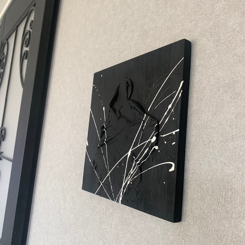 モダンアート 24×24㎝ 現代アート テクスチャーアート アートパネル