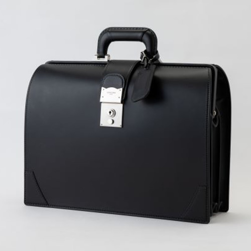 銀座タニザワ レザー バッグ グレンライン ダレスバッグ (小) ブラック