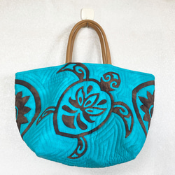☆受注制作☆ ハワイアンキルトのバッグ 〜エンジェルトランペット