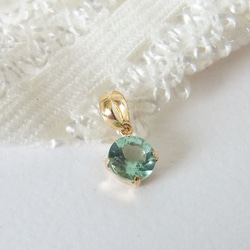 K18 4mmスクエア アメジスト ペンダント トップ ペンダントトップ Rua