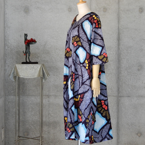 1067】有松絞り ふんわり ワンピース 1067】有松絞り ふんわり ワンピース