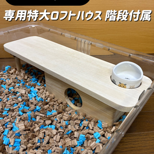 ハムスター ルーミィ60専用特大ロフトハウス 階段付属 ハウス・小屋