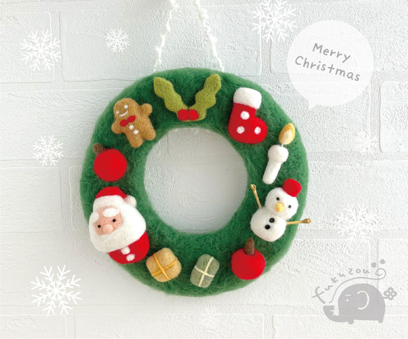 クリスマスリース＊フェルト リース fukuzou 通販 16292087｜Creema