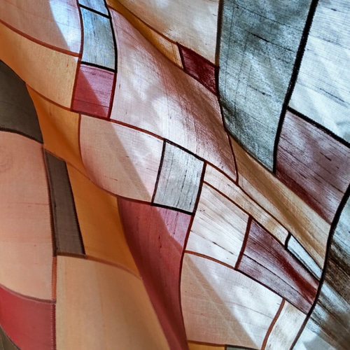 送料無料】韓国手芸・ポジャギのタペストリー（シルク） タペストリー