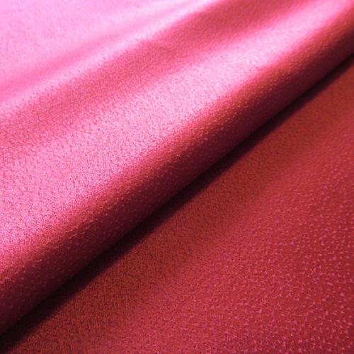 赤色 正絹 紋意匠緞子 丹後ちりめん 八掛生地 No.25【69cm×36cm】着物