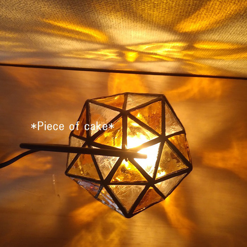 ステンドグラスミニランプ<星のminiランプ イエロー＞ (LP-11