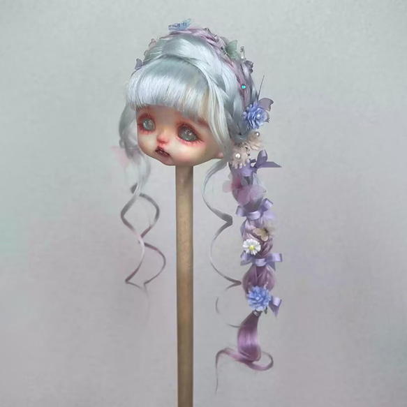 オビツ11ウィッグ モヘア手編みウィッグカツラドールウィッグオビツ髪