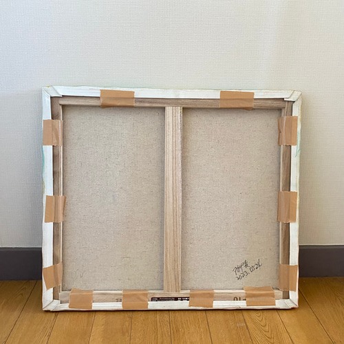 絵画。原画☆キャンバスF10【かわいい猫たちが一緒に香ばしいお風呂に