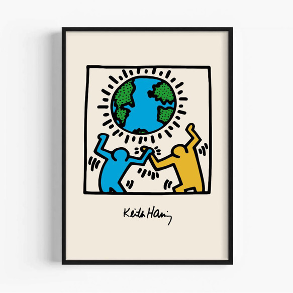 ◇235◇キースヘリング インテリア アートポスター A4サイズ 絵画 北欧