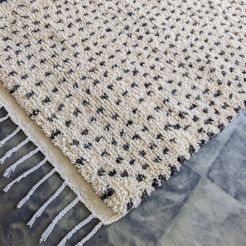 モロッコ ラグ ベニワレン ドット ブラウン カーペット 絨毯