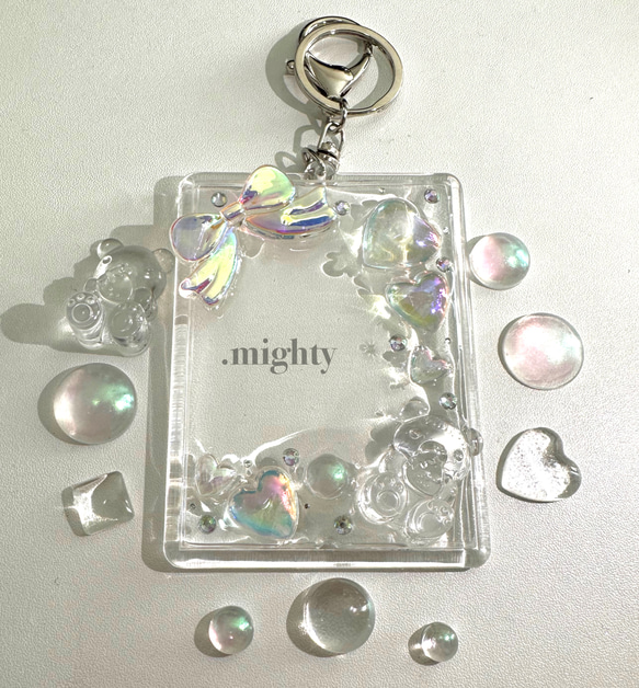 トレカケース カードケース うるちゅる クリア レジン リボン くま