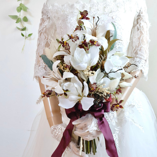 モクレンブーケ マグノリアブーケ ウェディングブーケ ブートニア