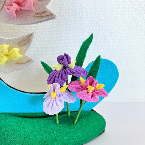 鯉のぼり 兜を被ったうさぎ つまみ細工 ちりめん細工 置き飾り その他