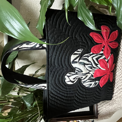 ハワイアンキルト トートバッグ パッチワーク ハワイアンキルトバッグ