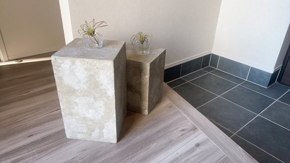 コンクリート調 サイドテーブル 物置台 飾り棚 サイドテーブル AUDREY