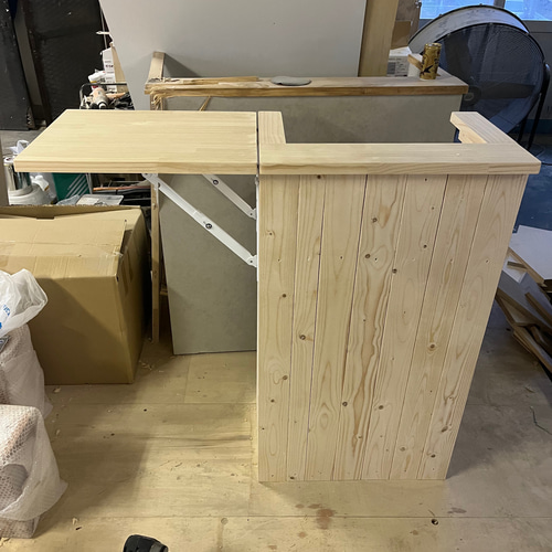 天板折り畳み カウンター レジカウンター 机・デスク エバーグリーン