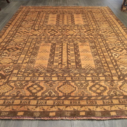 色枯れの美 アンティーク アフガニスタン トライバルラグ 手織り絨毯