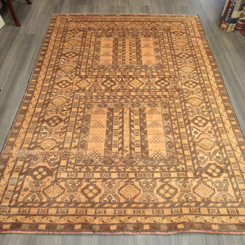 色枯れの美 アンティーク アフガニスタン トライバルラグ 手織り絨毯