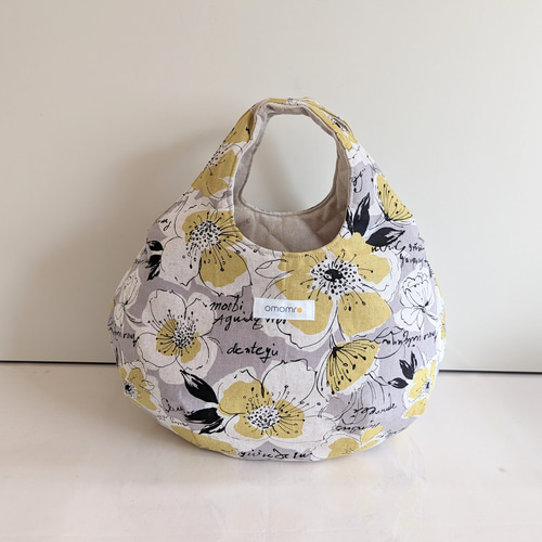 ころりんバッグ 内生地キルティング トートバッグ 北欧花柄 トート