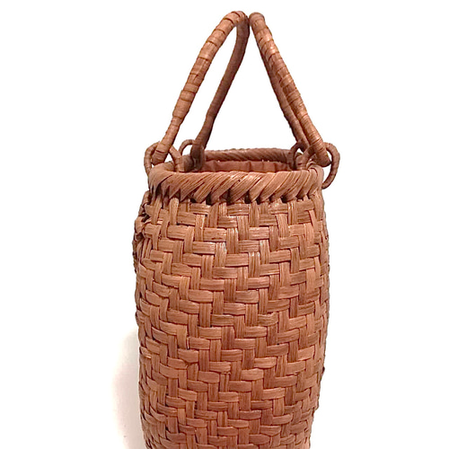 山葡萄バッグ楕円ニ段花結び かごバッグ 山葡萄バッグ魅力 通販