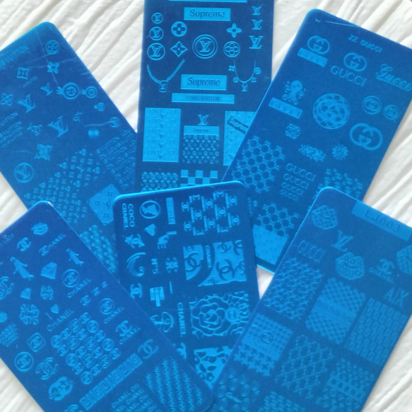 ネイルスタンププレート/ブランドロゴネイル/LV,CC,GG,多種 ( ͒ ु•·̫