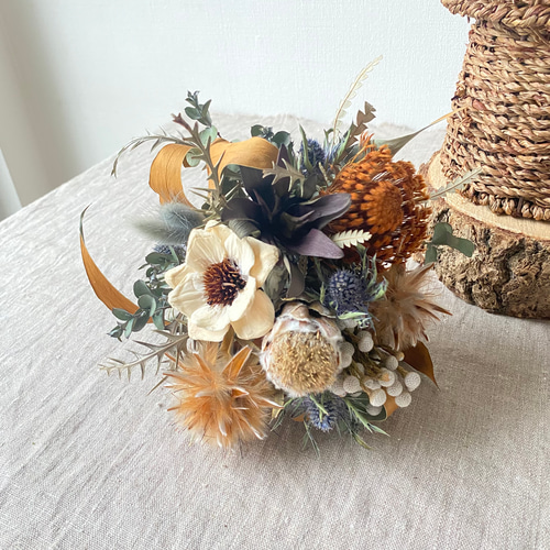 ボタニカル ネイティブフラワー 花瓶付き ドライフラワー ブーケ