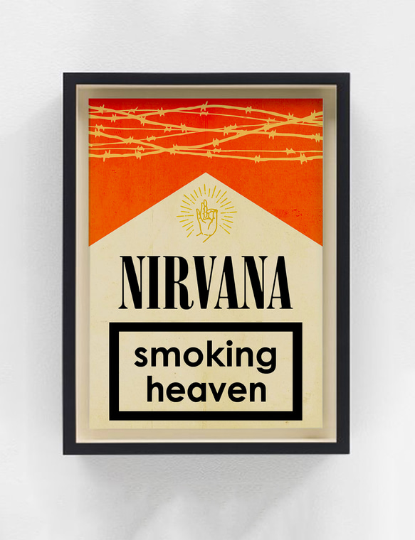 NIRVANA シガレットジャケット レトロレッド×ゴールド ポップアート