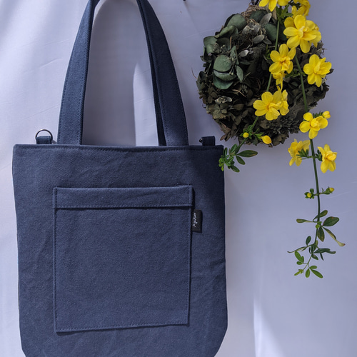 春色ミナペルホネントート【runrunrun/nevy】ランランランネイビー