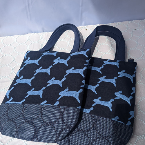 春色ミナペルホネントート【runrunrun/nevy】ランランランネイビー