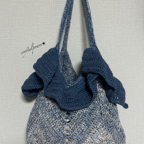 グラニーバックフリル ネイビー その他バッグ crystalpower 通販