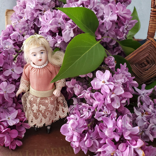 ドイツアンティーク ビスクドール ミニョネット10cm その他人形 Mon