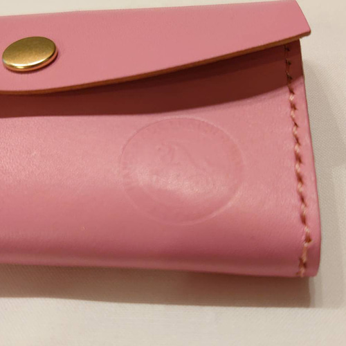 本革名刺入れ カードケース 栃木レザー(ピンク) 名刺入れ・カード